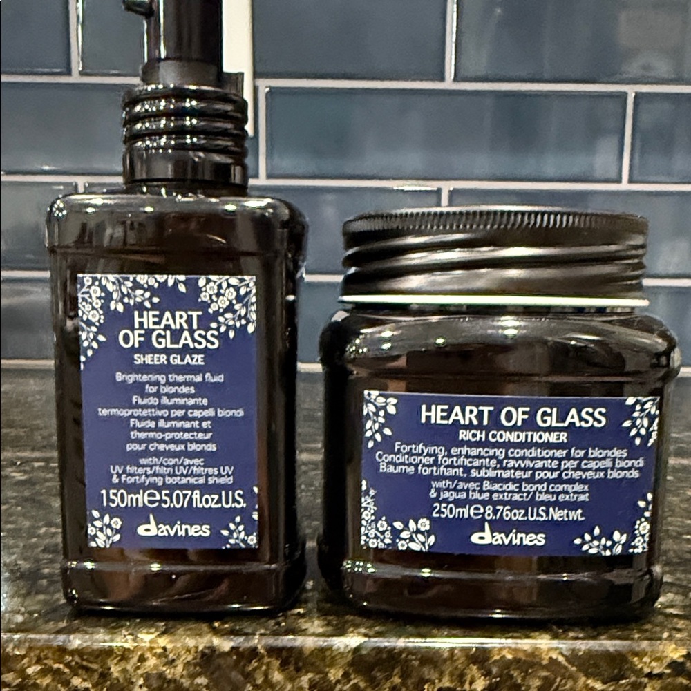 Davines Heart of Glass Sheer Glaze and Conditioner Set